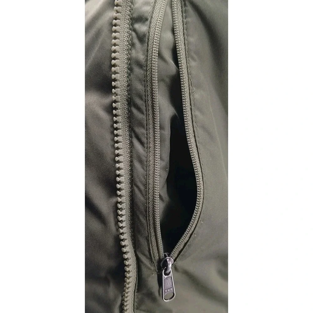 Vntg Y2K Patagonia Green Goose Down Puffer Coat Jacket Hooded Women's Zip Up Med